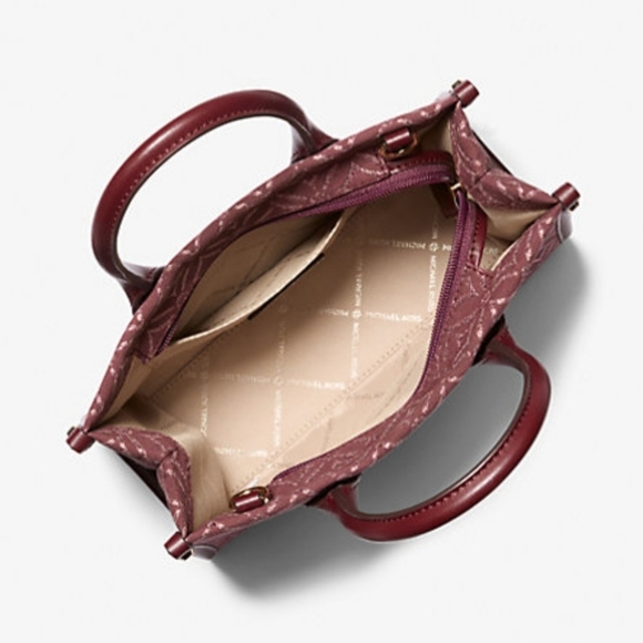 Michael Kors Mirella Burgundy Tote Bag - Picture 3 of 3